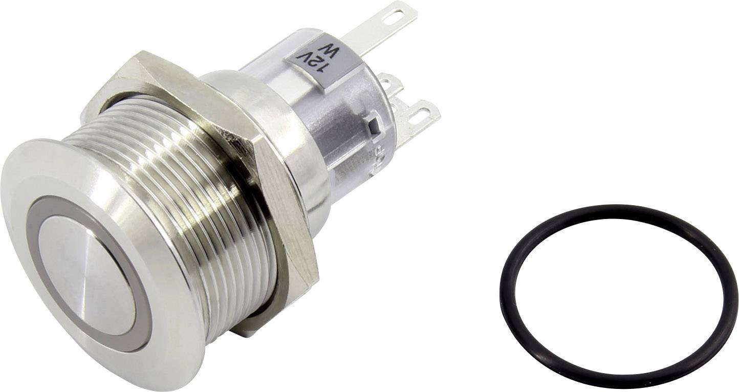 TRU COMPONENTS TC-GQ22-A-11ZE/B/12V/S203, 1602491 tlačítkový spínač, 1 ks