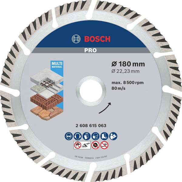 Bosch Accessories 2608615063 Standard for Universal Speed diamantový řezný kotouč Průměr 180 mm Ø otvoru 22.23 mm  1 ks