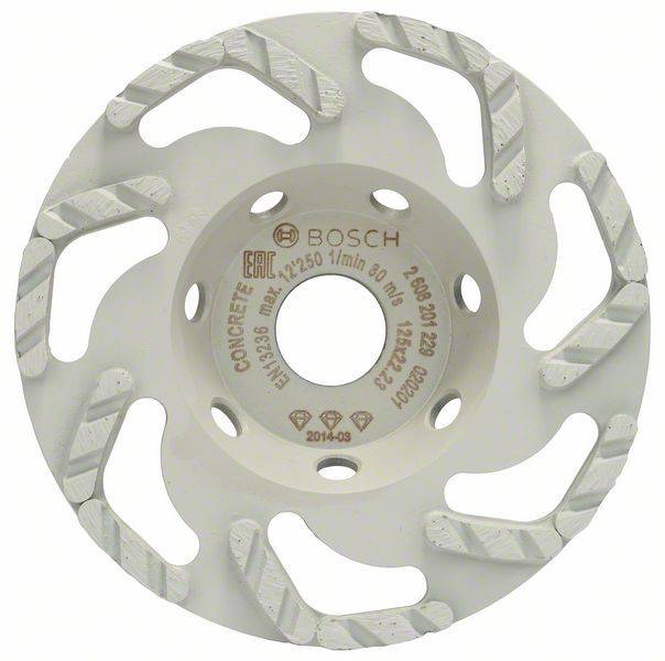Bosch Accessories 2608201229 Diamantový brusného kotouče obj for Concrete 125 x 22,23 x 4,5 mm, ve tvaru L Best for Concrete 125 mm 1 ks
