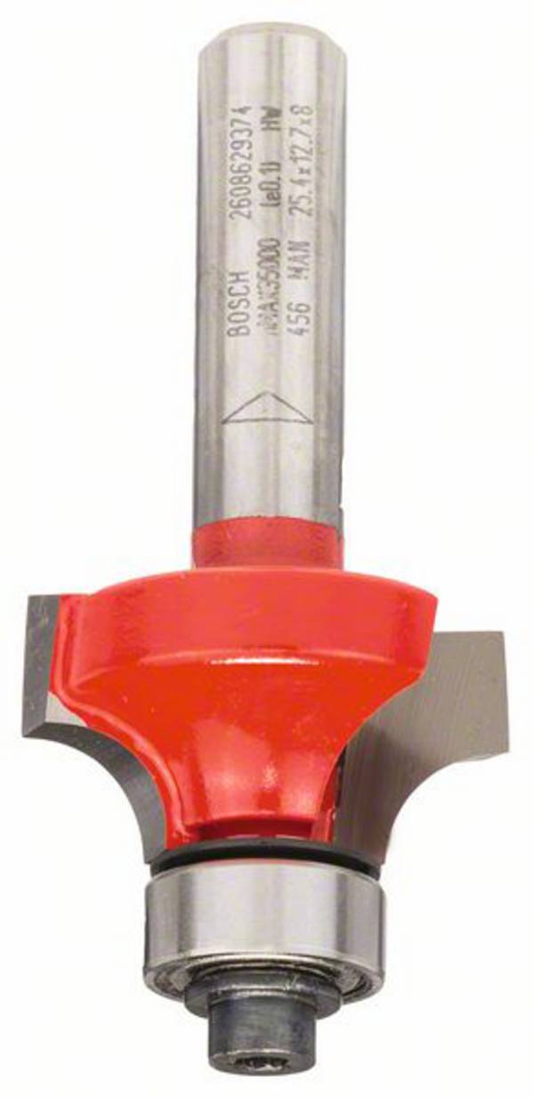 Bosch Accessories 2608629374 zaoblovací fréza, HM, Délka 55.2 mm, Vnější Ø 25.4 mm, Pracovní délka 12.7 mm, Ø hřídele 8 mm