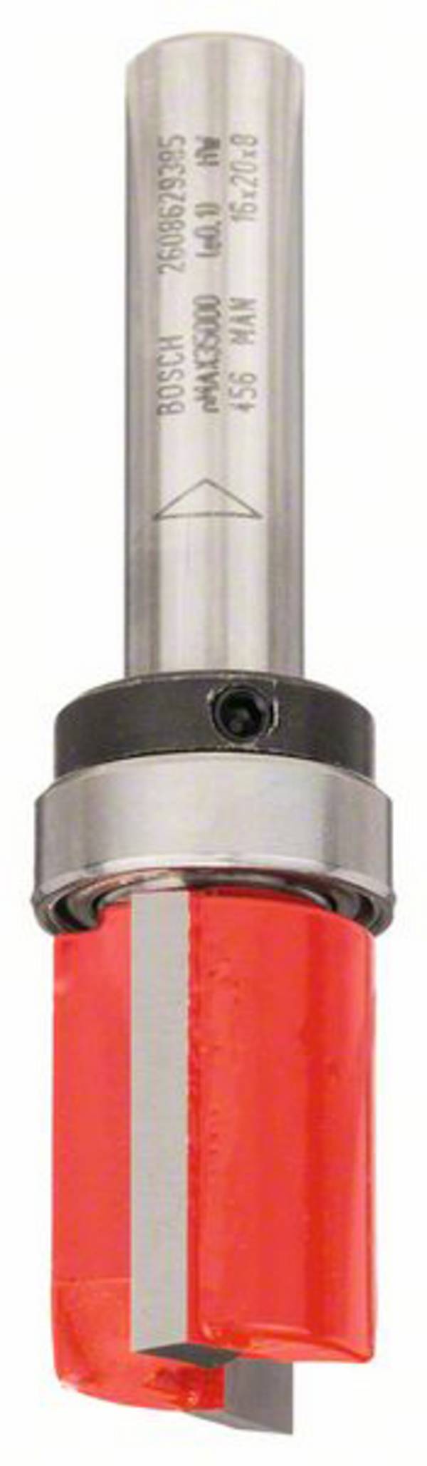 Bosch Accessories 2608629385 zarovnávací fréza, tvrdokov, Délka 60 mm, Vnější Ø 16 mm, Pracovní délka 20 mm, Ø hřídele 8 mm