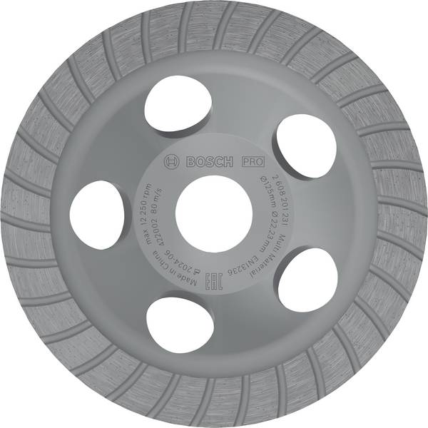 Bosch Accessories 2608201231 Diamantový brusného kotouče obj for univerzální Turbo, 125 x 22,23 x 5 mm, žlutá Best for Universal  12.5 cm 1 ks