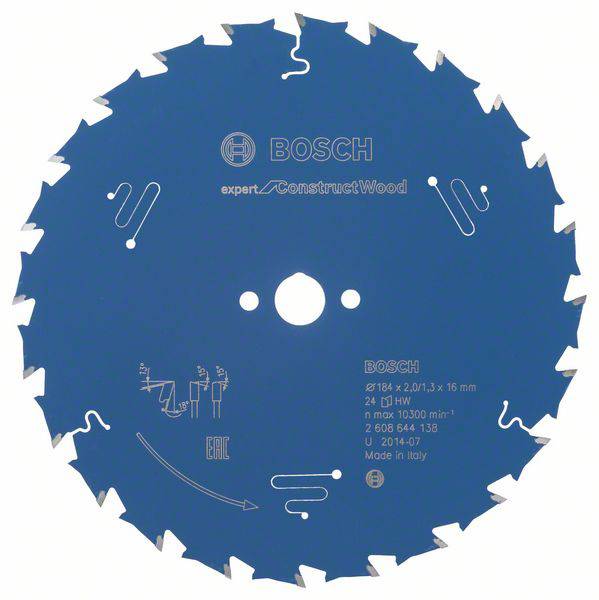 Bosch Accessories Expert for Construct Wood 2608644138 pilový kotouč 184 x 16 x 1.3 mm Počet zubů (na palec): 24 1 ks