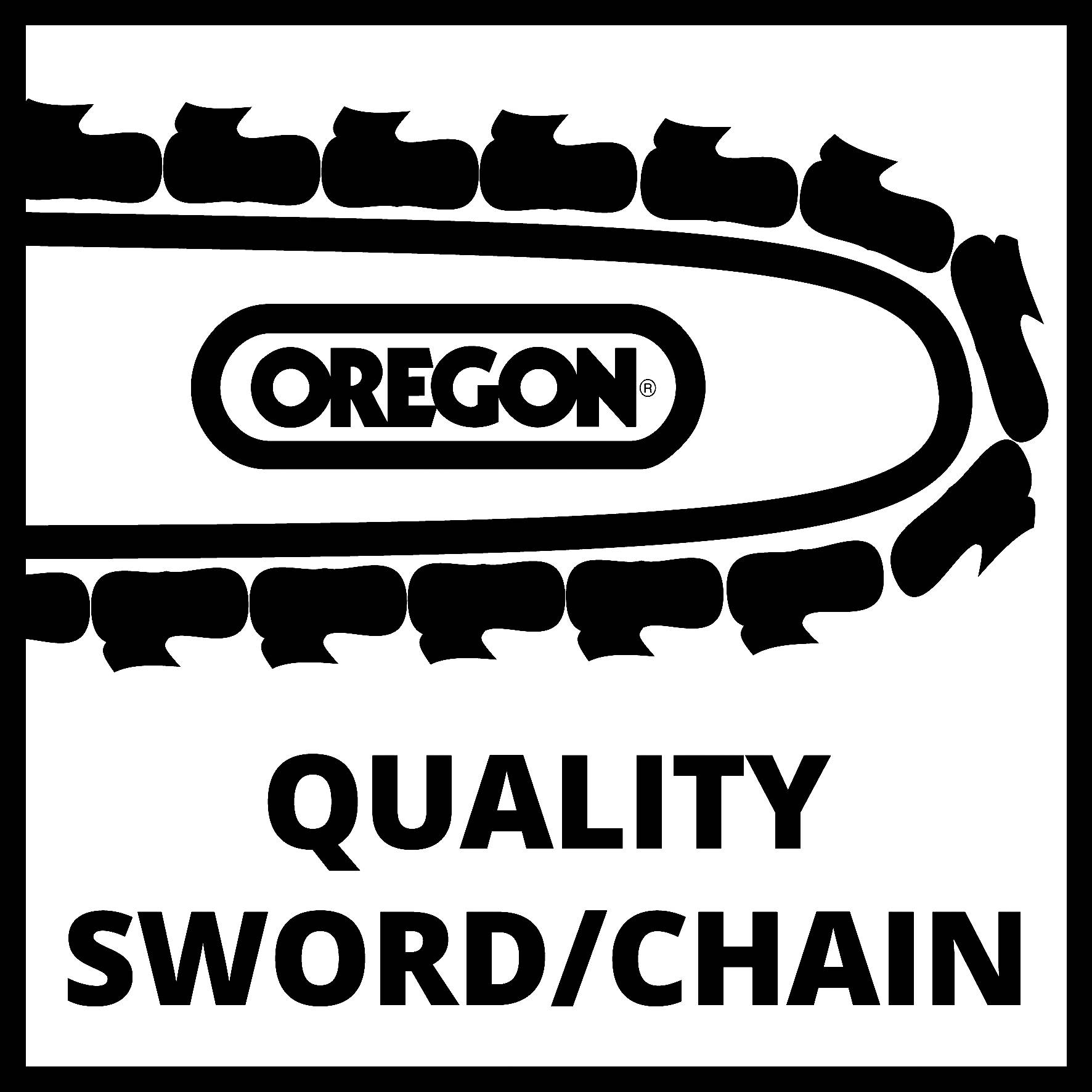 Logo Oregonu s nápisem: Quality Sword/Chain.