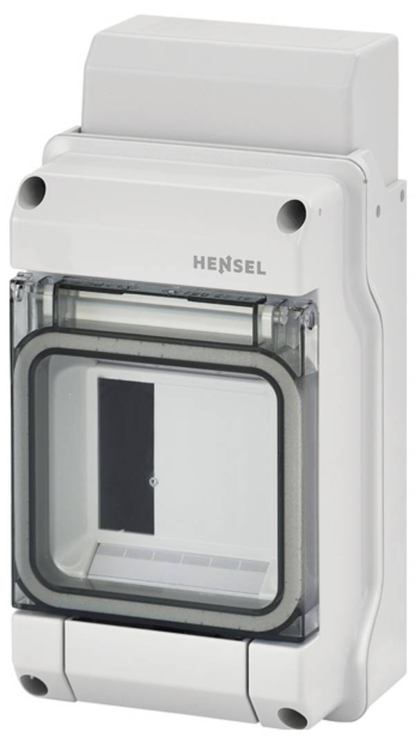 Hensel  6100055  KV 9103  malý rozváděč  na omítku  Počet modulů (šířka) = 3  Počet řádků = 1  Obsah 1 ks