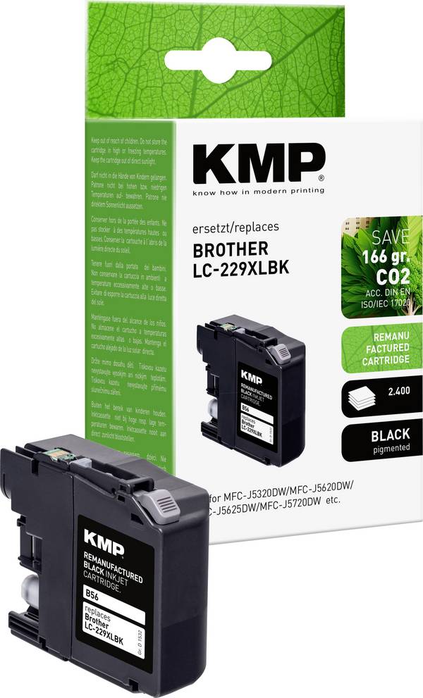 KMP Ink náhradní Brother LC-229XLBK kompatibilní  černá B56 1532,4001