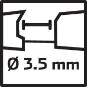Ø 3,5 mm v technickém výkresu; symbolizuje průměr v milimetrech pro znázornění konkrétní velikosti.