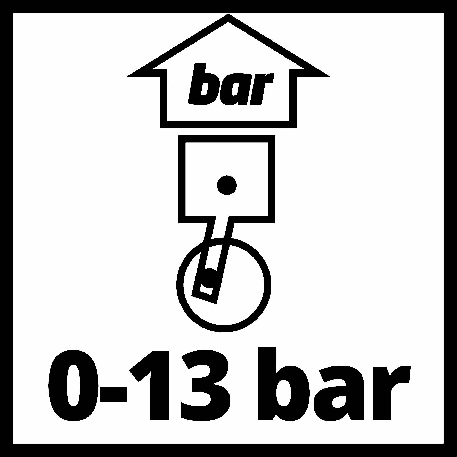 Tato vodní pumpa je vhodná pro aplikace s tlakovým rozsahem 0 až 13 bar.