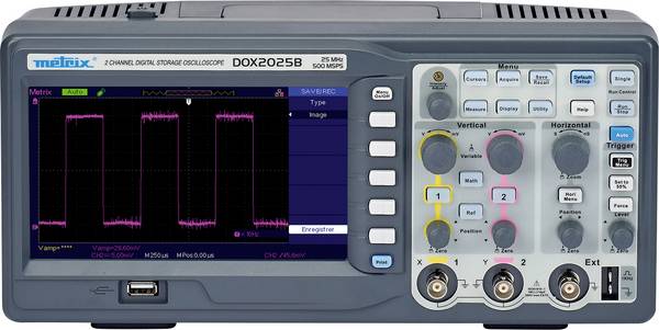 Metrix DOX 2025B digitální osciloskop 20 MHz, 2kanálový, 500 MSa/s, 32 kpts, 8 Bit, s pamětí (DSO), 1 ks, DOX2025B