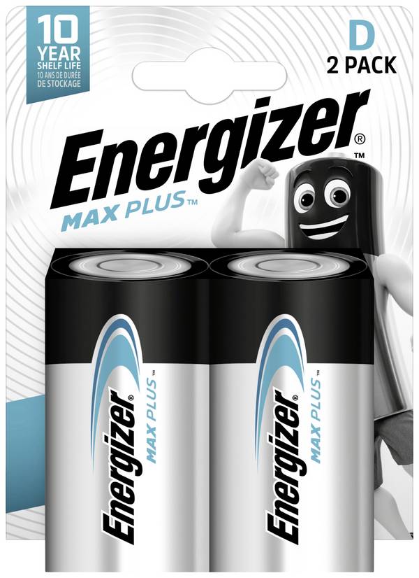 Energizer Max Plus baterie velké mono D alkalicko-manganová  1.5 V 2 ks