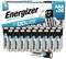 Baterie Energizer Max Plus AAA, balení po 20 kusech, s reklamou na 130% delší výdrž. Produktové balení a nastohované baterie jsou viditelné.