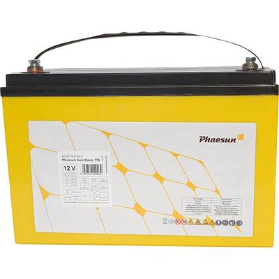 Phaesun Sun-Store 125 340093 solární akumulátor 12 V 126 Ah olověný se skelným rounem (š x v x h) 330 x 220 x 173 mm šro