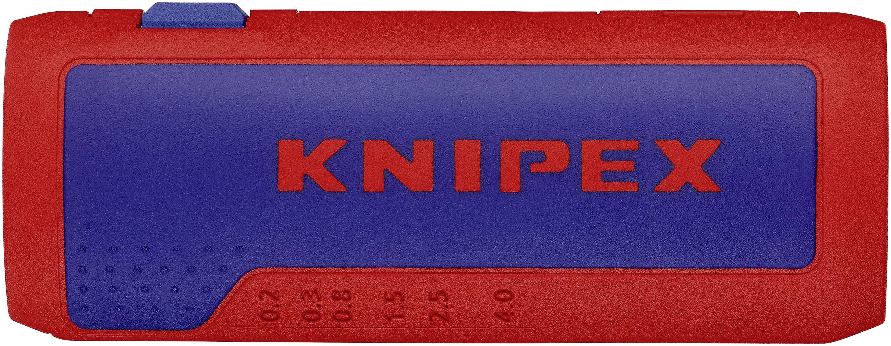 Červené a modré odizolovací kleště KNIPEX s rozsahem 0,2 až 4,0 mm².
