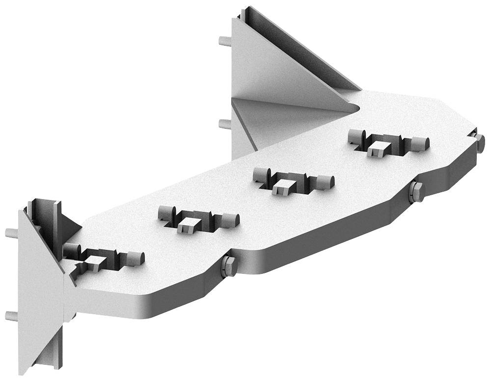 Siemens 8PQ40000BA32 Držák rozvodných lišt SIVACON S4, odstupňovaný, 2x 30 x 10 mm Holder 1 ks