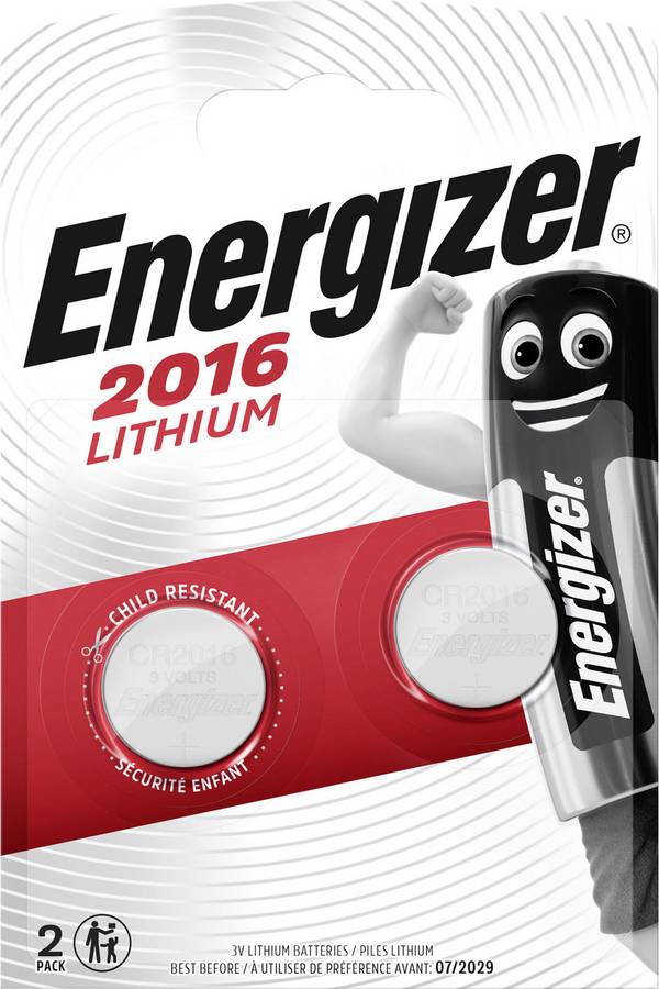 Energizer knoflíkový článek CR 2016 3 V 2 ks 90 mAh lithiová CR2016