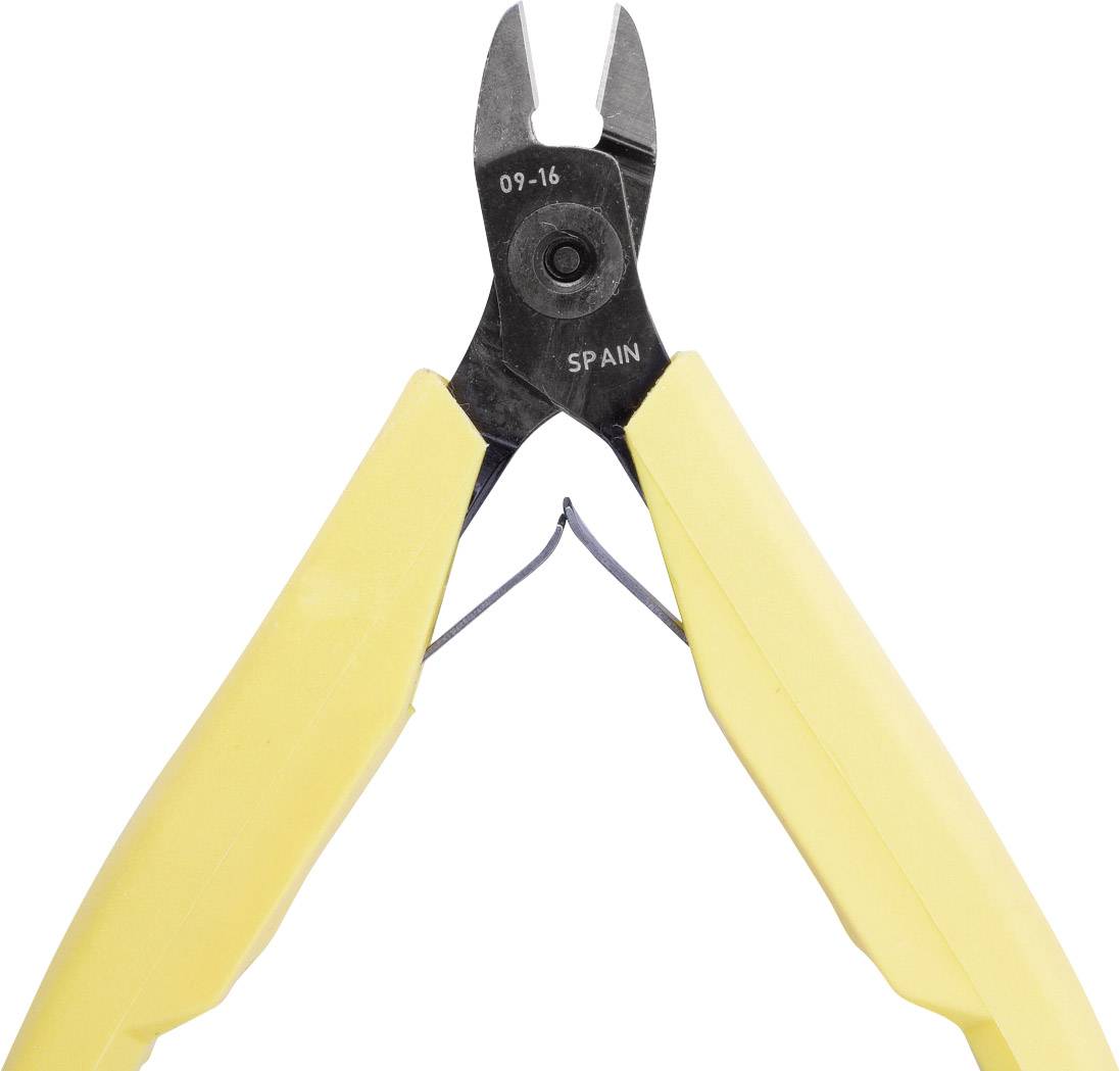 Žluté štípací kleště s černými čepelemi.