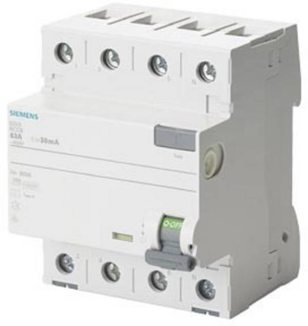 Siemens 5SV36463 5SV3646-3 proudový chránič  F    63 A 0.3 A 400 V