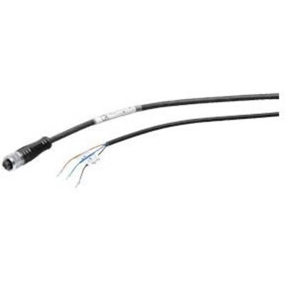 Černý kabel s čtyřpólovým konektorem na jedné straně a čtyřmi volnými vodiči na straně druhé.