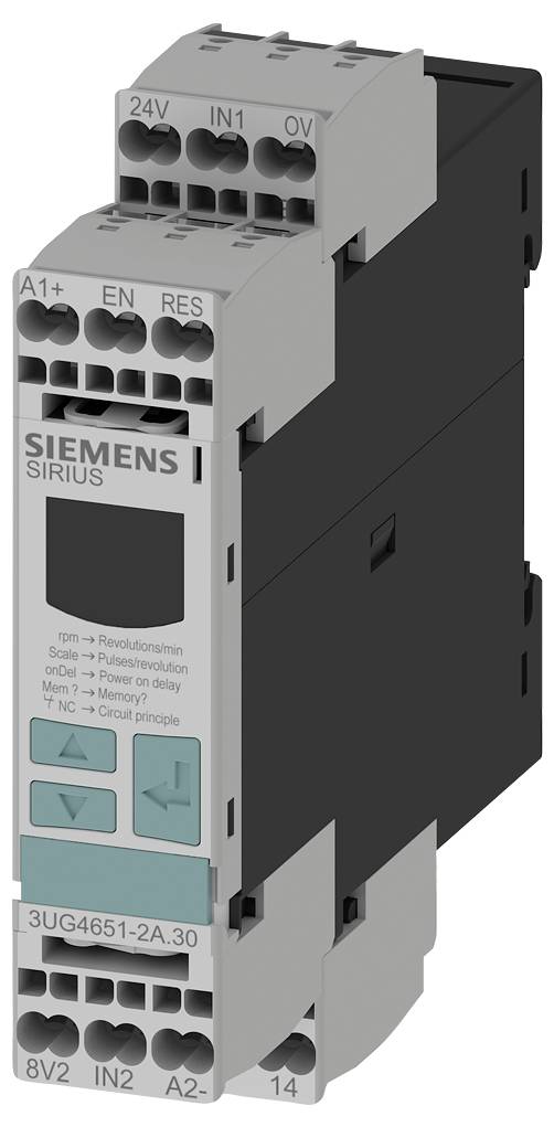 Průmyslové zařízení od společnosti Siemens pro montáž desek plošných spojů, s několika svorkovnicemi a popisky, pravděpodobně elektronický řídicí nebo monitorovací modul.