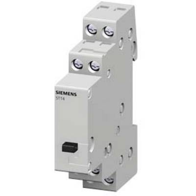 Elektrický výkonový spínač Siemens, model ST4, v šedé barvě se dvěma šroubovými svorkami vidditelnými nahoře.