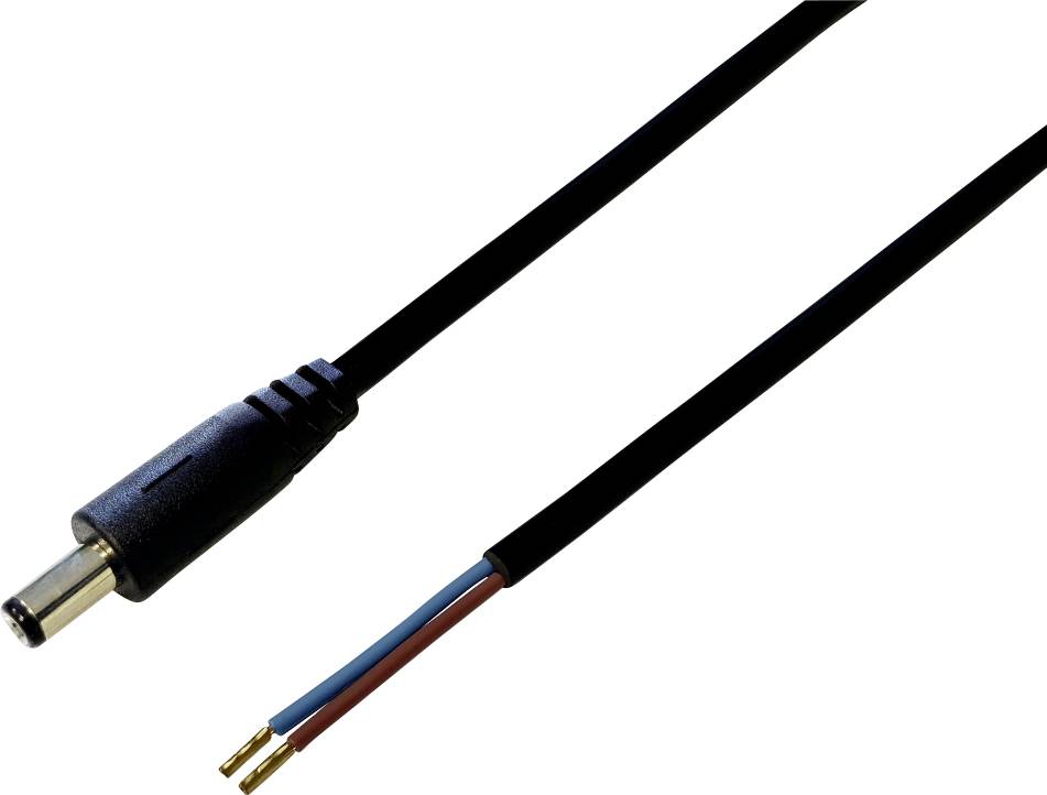 'Síťový napájecí kabel s koncovkou na jedné straně a otevřenými měděnými vodiči na straně druhé, připravený k instalaci nebo opravě.'