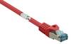 Renkforce RF-5043972 RJ45 síťové kabely, propojovací kabely CAT 6A S/FTP 1.00 m červená samozhášecí 1 ks