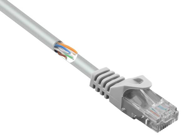Renkforce RF-5047502 RJ45 síťové kabely, propojovací kabely CAT 5e U/UTP 5.00 m šedá s ochranou 1 ks