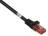 Renkforce RF-5047496 RJ45 síťové kabely, propojovací kabely CAT 6 U/UTP 2.00 m černá s ochranou, bez halogenů 1 ks
