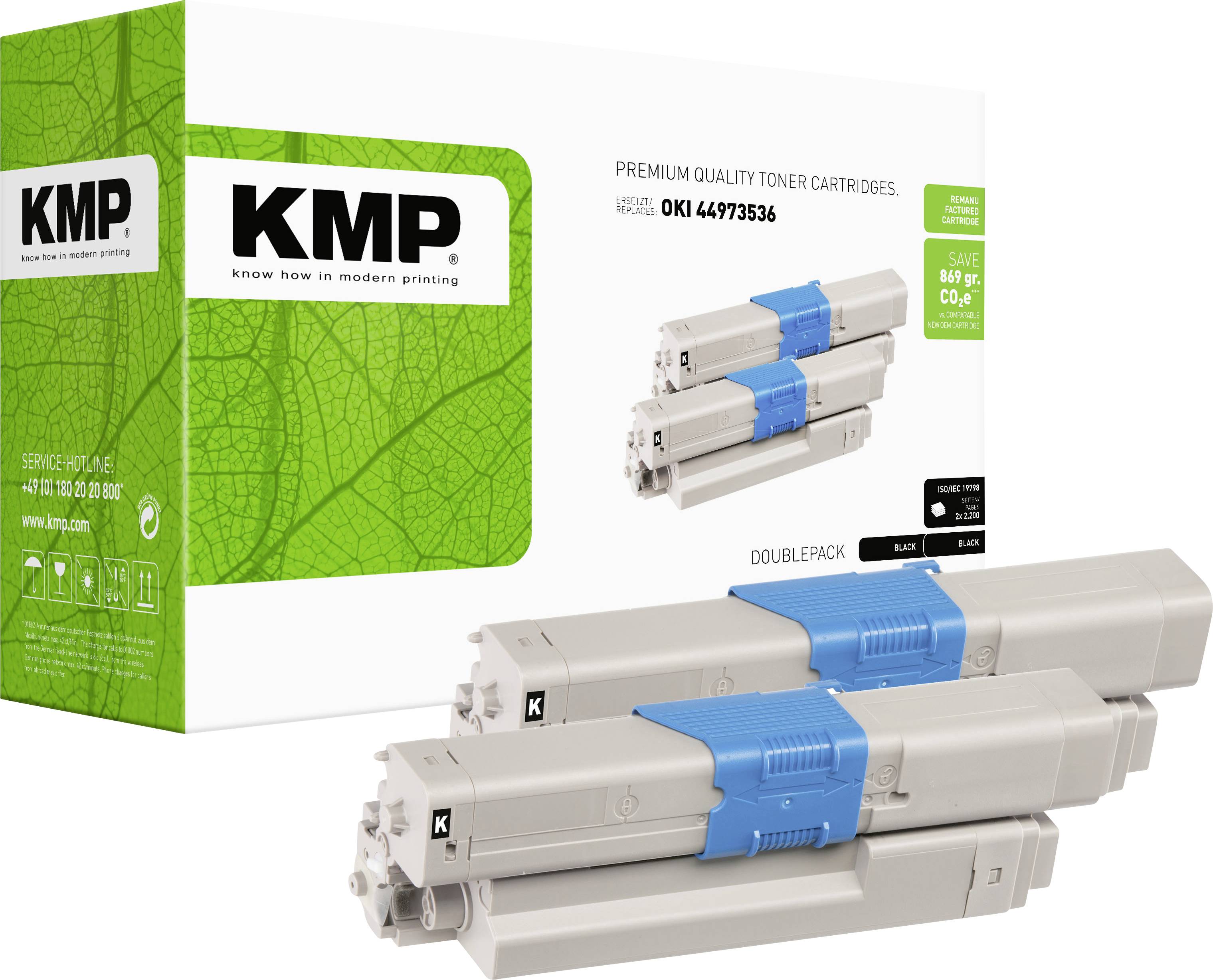 KMP Toner náhradní OKI 44973536 kompatibilní Dual černá 4400 Seiten O-T36D 3341,0021