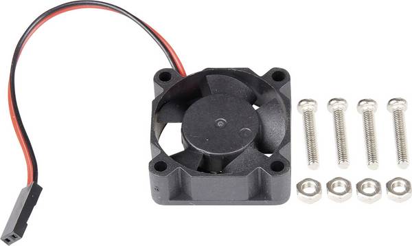 Joy-it SBC-FAN-303010 aktivní ventilátor Vhodné pro (vývojové sady): Raspberry Pi®, Rock Pi, Banana Pi černá