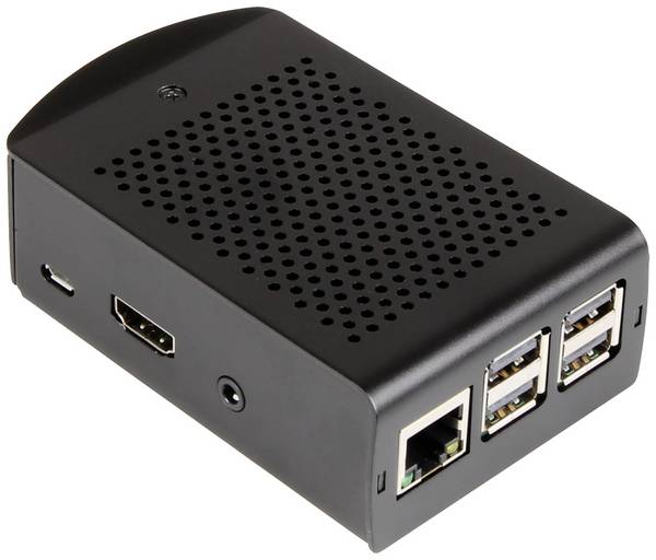 Joy-it rb-alucase+06 SBC skříň Vhodné pro (vývojové sady): Raspberry Pi® včetně upevňovacích jazýčků černá