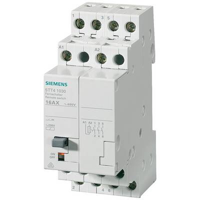 'Siemens-dálkový spínač 5TT4 1030' se specifikacemi: 16AX, 230V, 400V. Zobrazuje produktové detaily a technické charakteristiky spínače.