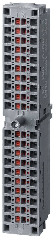 Modulární elektronický konektor s vrstvením a číslovanými připojeními pro průmyslové aplikace.
