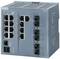 Ethernetový switch Siemens Scalance XB213-3 se 12 porty, indikačními LED a přípojkami. Síťový hardware pro průmyslové použití.