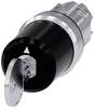 Siemens 3SU10505PL010AA0 3SU1050-5PL01-0AA0 klíčový spínač 1x zap/vyp/zap 2 x 45 ° IP66, IP67, IP69 / IP69K 1 ks Single