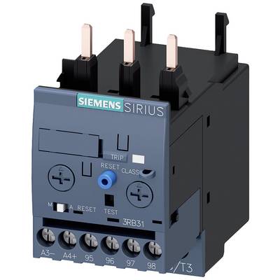 Elektronické stykač od Siemens s modelovým označením 'SIRIUS', zobrazující přípojky a ovládací prvky pro průmyslové řízení.