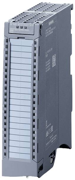 Elektronický modul s vertikálními přepínači a štítky na přední straně, typicky používaný pro průmyslové řízení.