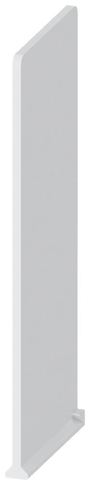 Vertikální, obdélníkový, šedý displej z kovu se stabilní základnou stojí samostatně bez jakéhokoli dalšího kontextu.