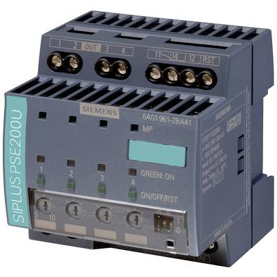 Elektronické zařízení od Siemens, model SIPLUS PSE200U, určené pro distribuci elektrické energie v průmyslových aplikacích, s horními svorkami.
