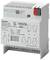 Modul Siemens KNX/DALI Gateway, model 5WG1141-1AB21, zobrazuje pohled zepředu s připojovacími body pro síťové napětí a displejem pro nastavení.