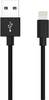 Ansmann USB kabel USB 2.0 USB-A zástrčka, Apple Lightning konektor 2.00 m černá hliníková zástrčka, krytí TPE, oboustranně zapojitelná zástrčka 1700-0079