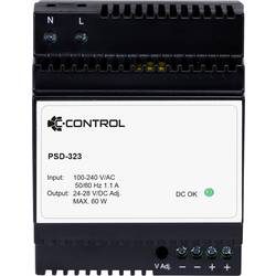 C-Control PSD-323 síťový zdroj na DIN lištu Spotřeba (Stand-By) 0.3 W 24 V/DC 2.5 A 60 W 1 x