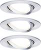 Paulmann 93487 Nova vestavné svítidlo, LED, LED, 18 W, Hliník (soustružený), sada 3 ks