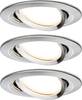 Paulmann 93447 Nova vestavné svítidlo, LED, LED, 18 W, železo (kartáčované), sada 3 ks