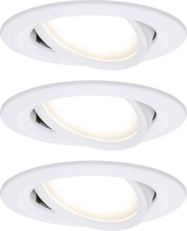 Paulmann 93485 Nova vestavné svítidlo, LED, LED, 18 W, bílá (matná), sada 3 ks