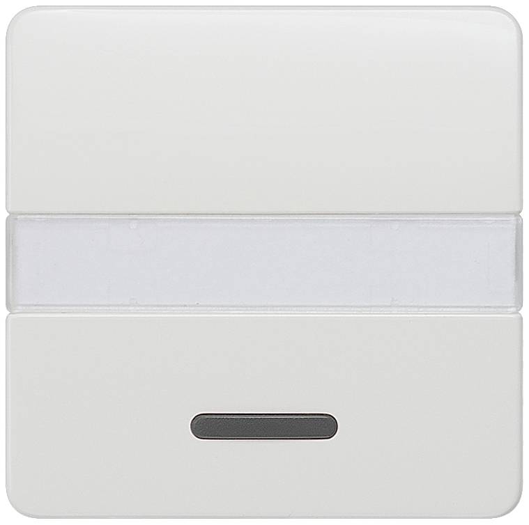 Bílá, obdélníková nástěnná deska s úzkým horizontálním pruhem uprostřed.