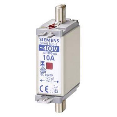 Pojistka Siemens, typ 3NA6, pro 400V a 10A. Vhodná pro aplikace NH00-GG, podle normy IEC 60269.