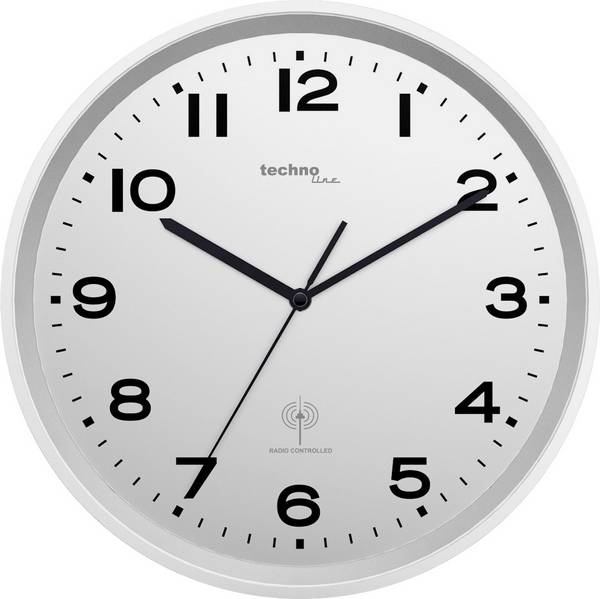 Techno Line WT 8500-2 silber DCF nástěnné hodiny 30 cm x 41 mm , stříbrná