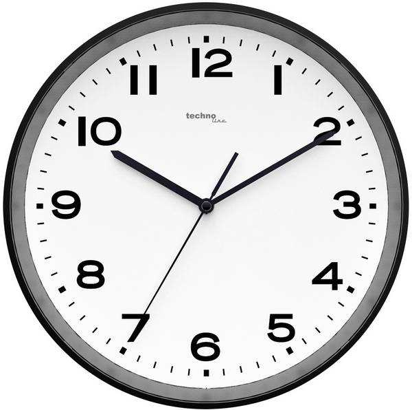 Techno Line WT 8500-3 schwarz DCF nástěnné hodiny 30 cm x 41 mm , černá