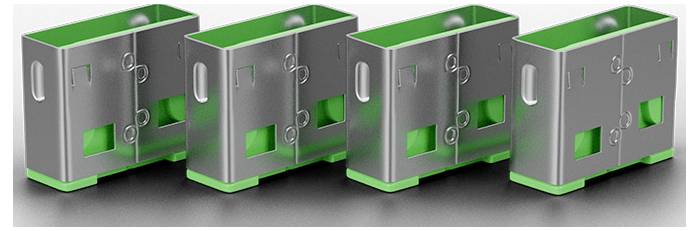 LINDY zámek portu USB USB-Lock sada 10 ks zelená bez klíče 40461-1